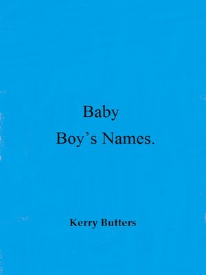 cover image of Baby Boy's Names.